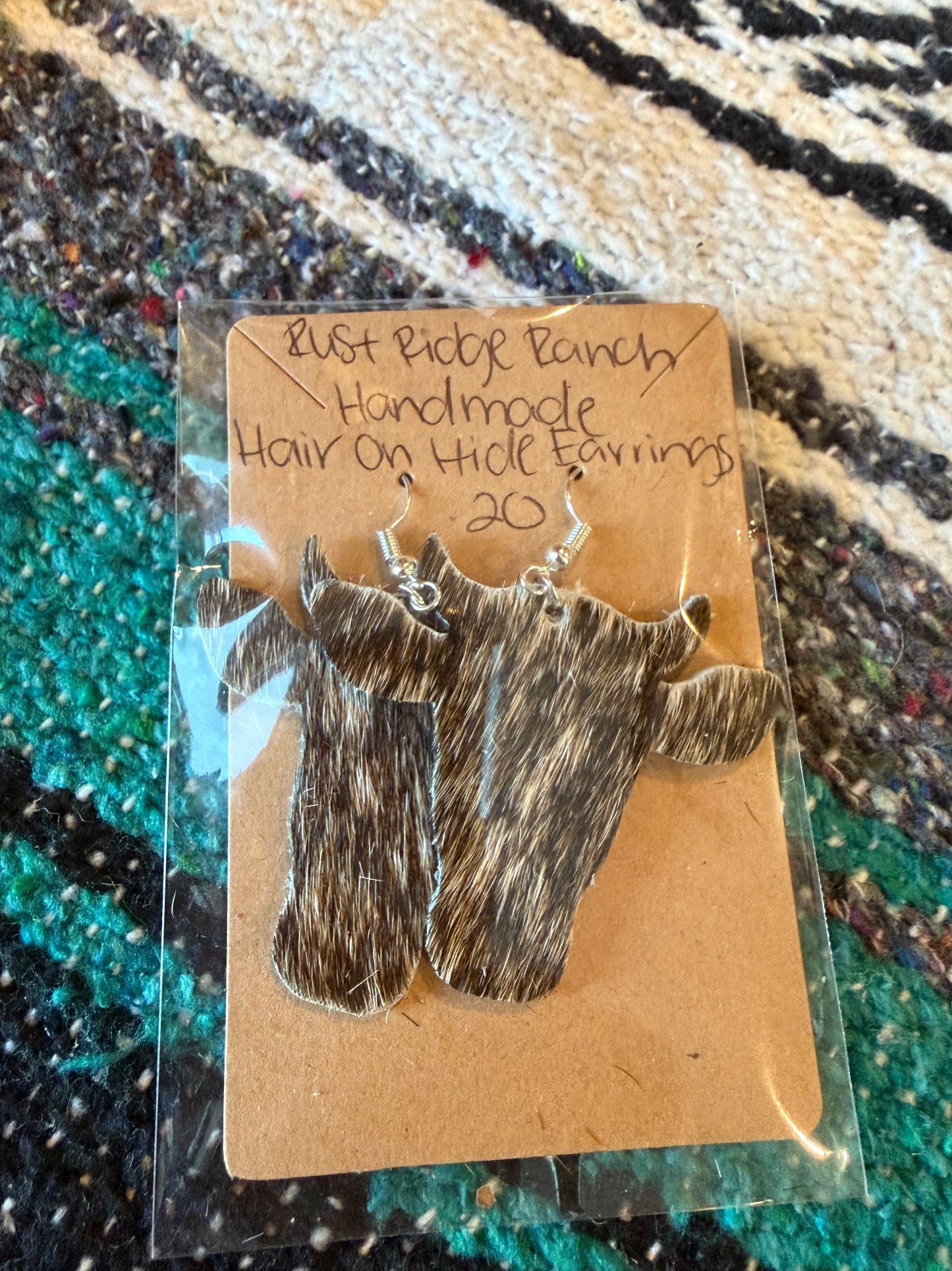 Handmade Hair-On-Hide Earrings