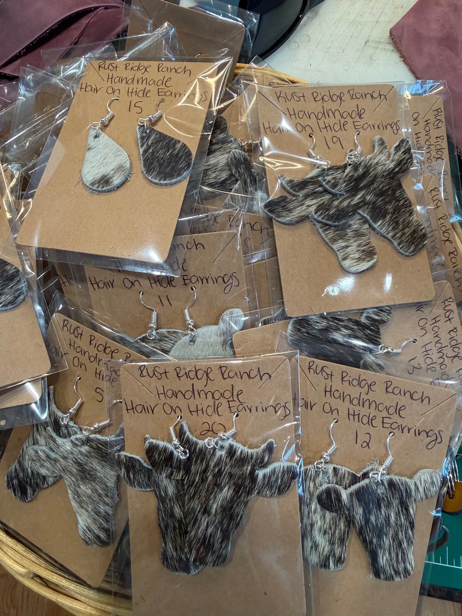 Hair-On-Hide Earrings