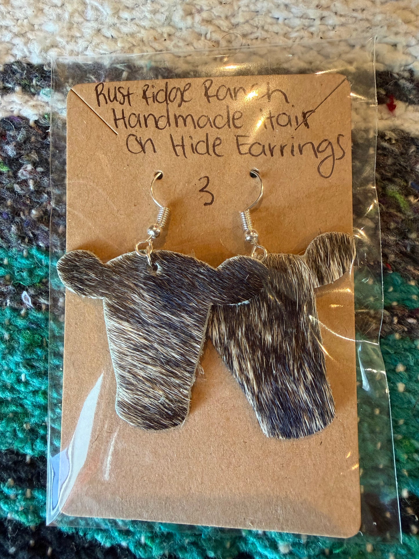 Handmade Hair-On-Hide Earrings