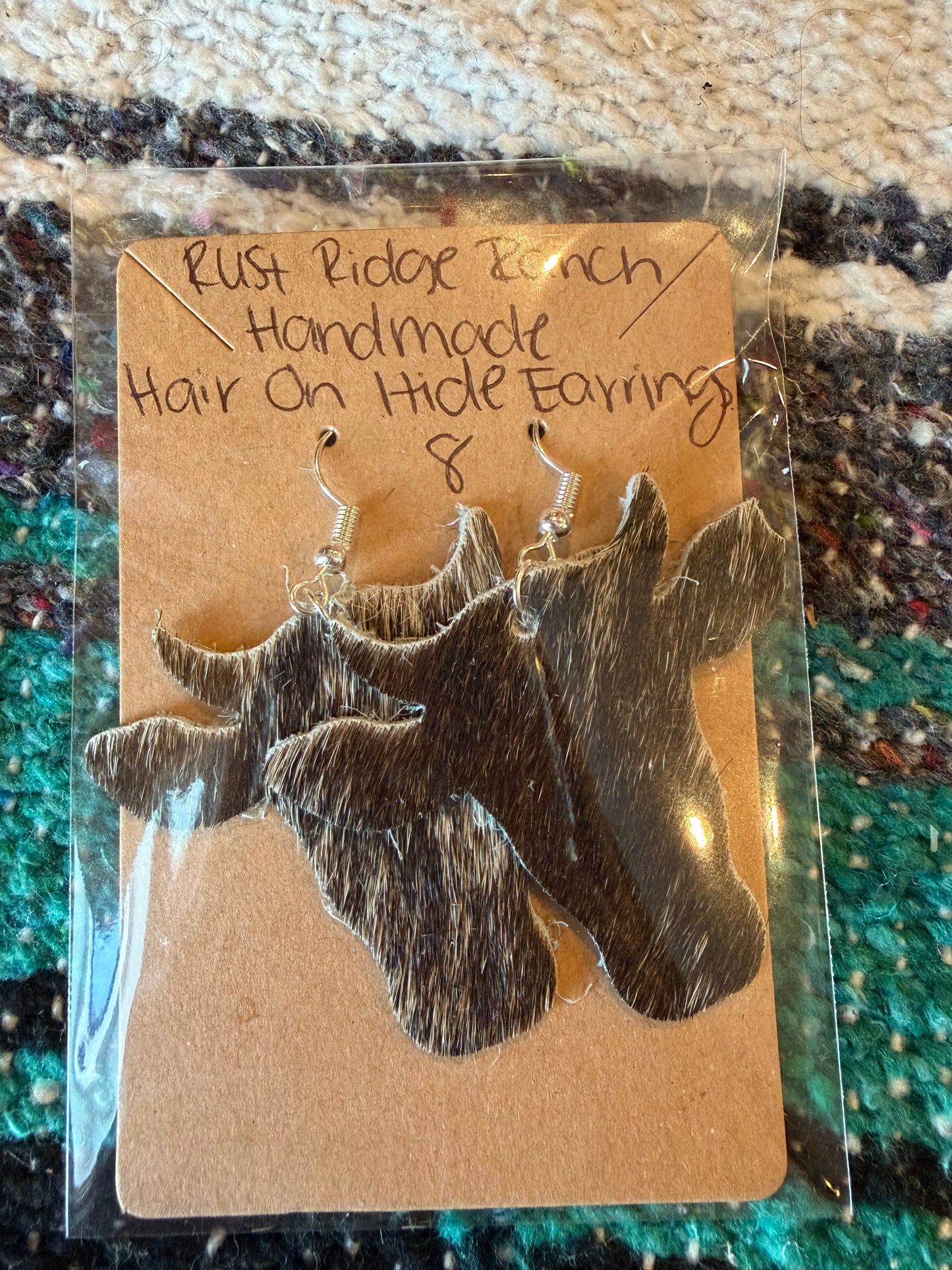 Handmade Hair-On-Hide Earrings