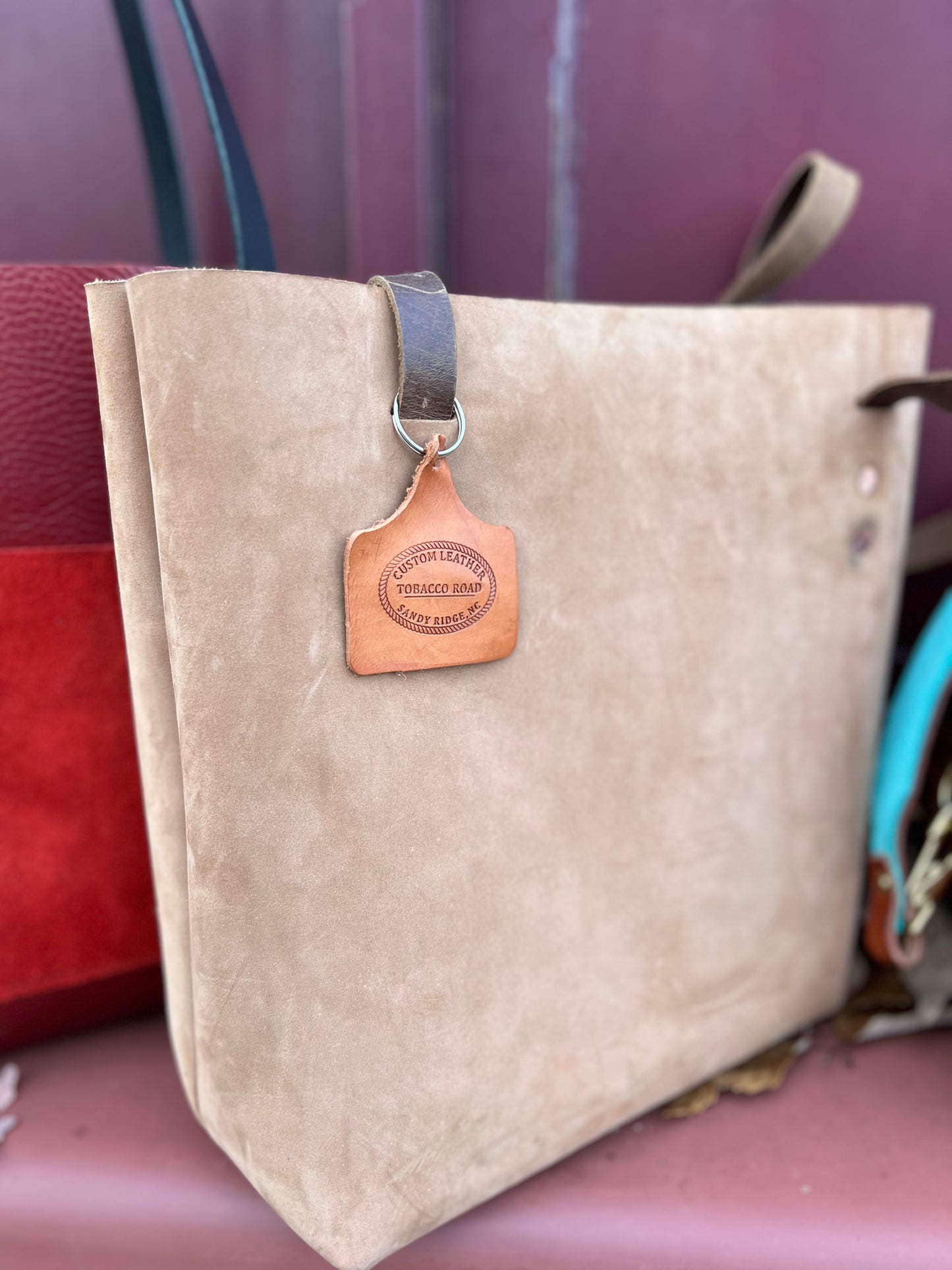 Handmade Suede Western Tote – Tobacco Road Leather (4 Colors)