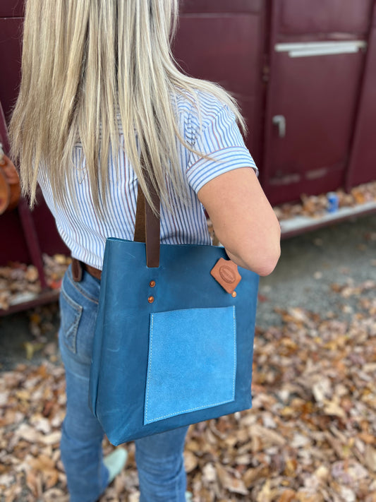 Handmade Suede Western Tote – Tobacco Road Leather (4 Colors)