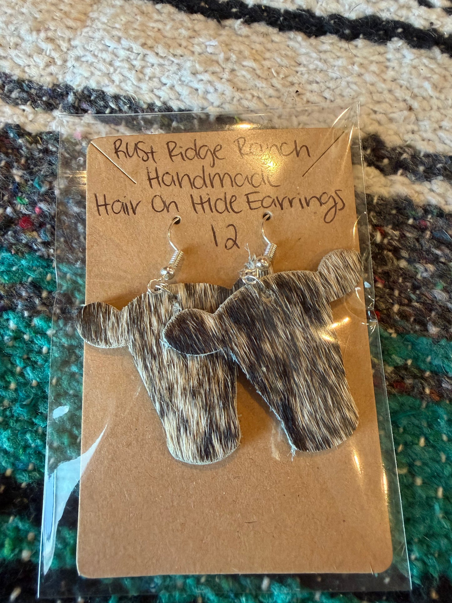 Handmade Hair-On-Hide Earrings
