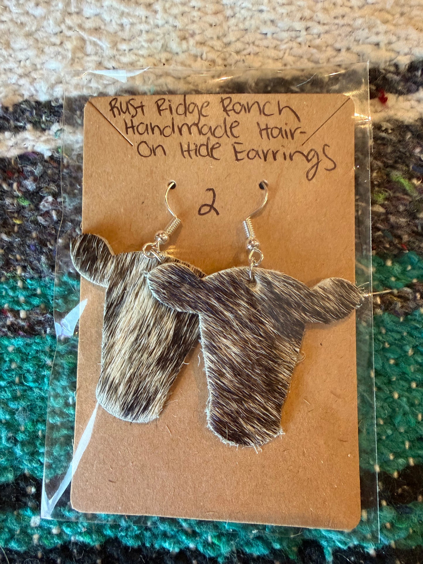 Handmade Hair-On-Hide Earrings