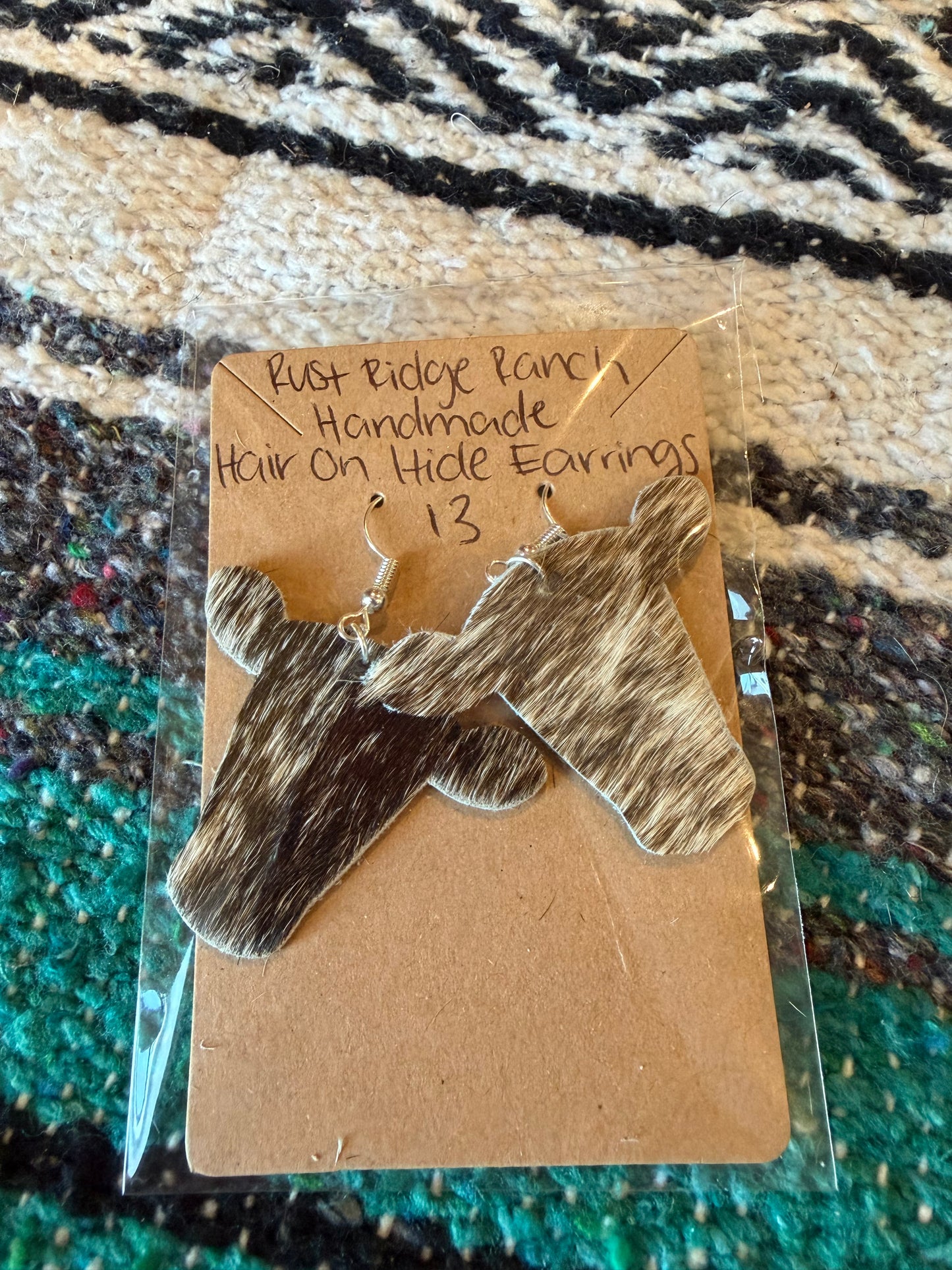 Handmade Hair-On-Hide Earrings