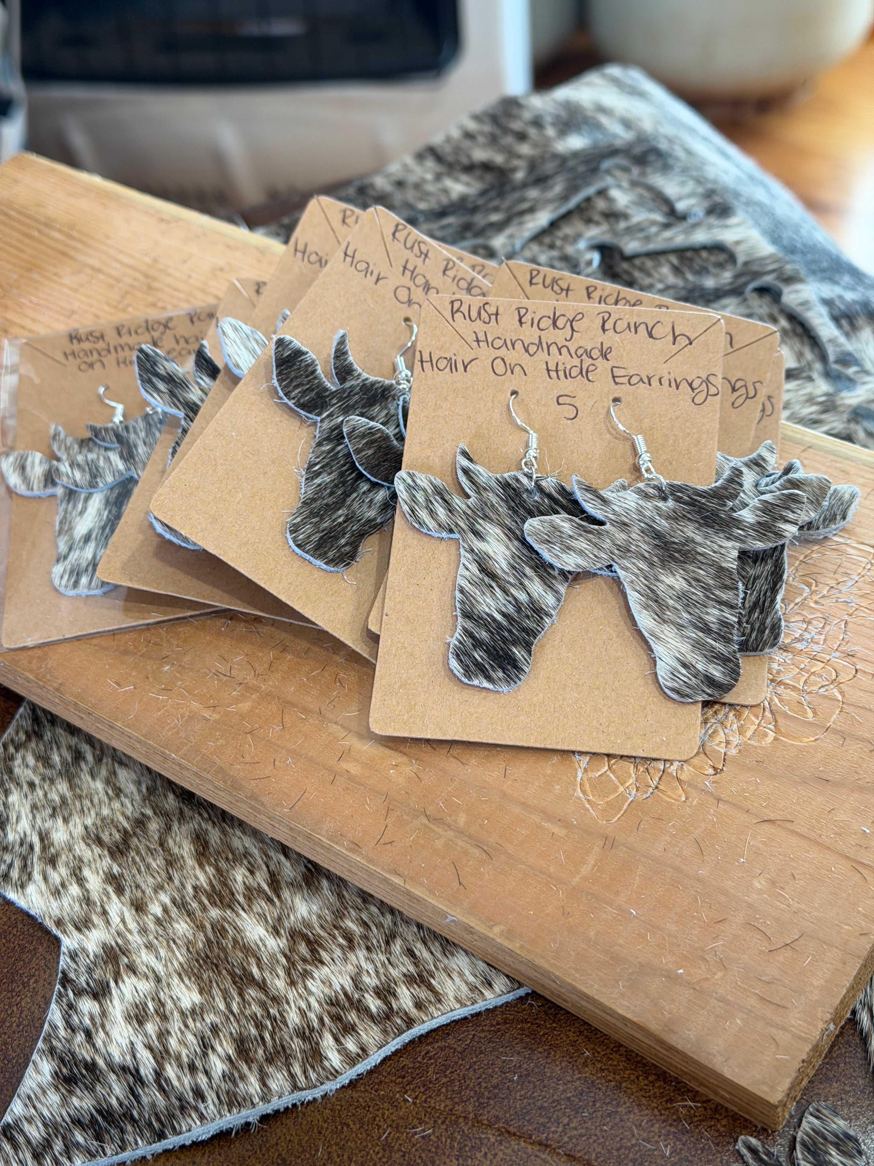 Handmade Hair-On-Hide Earrings – Rust Ridge Ranch