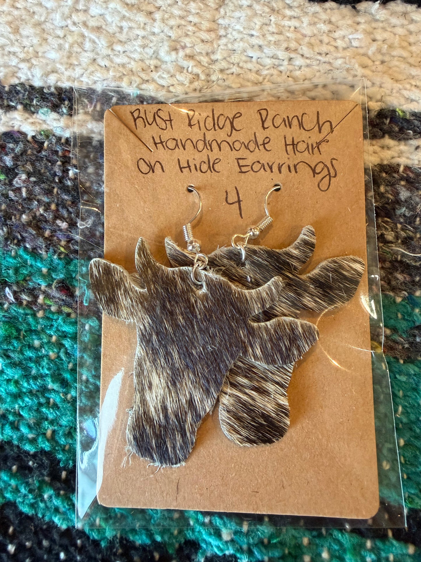 Handmade Hair-On-Hide Earrings