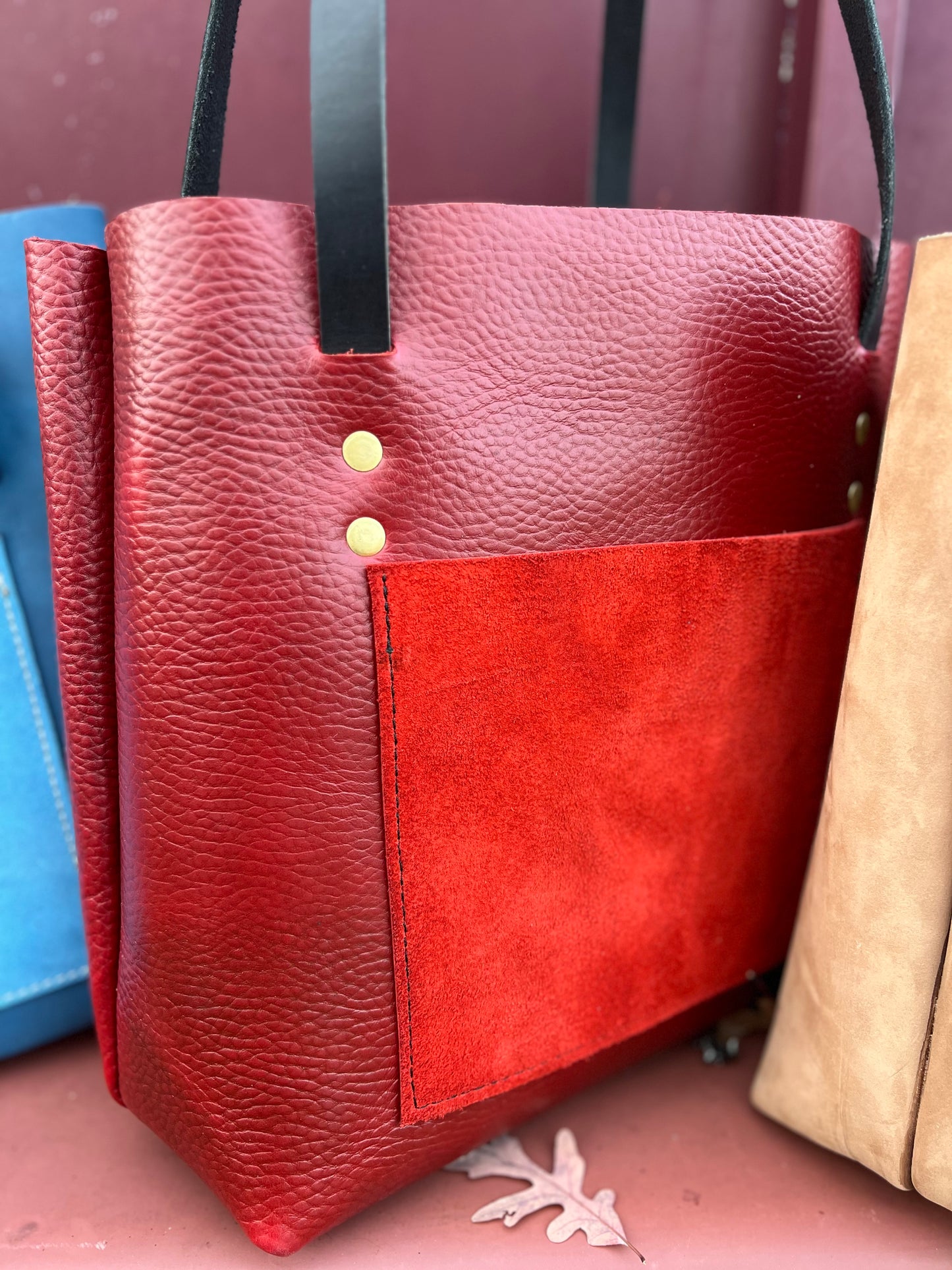 Handmade Suede Western Tote – Tobacco Road Leather (4 Colors)