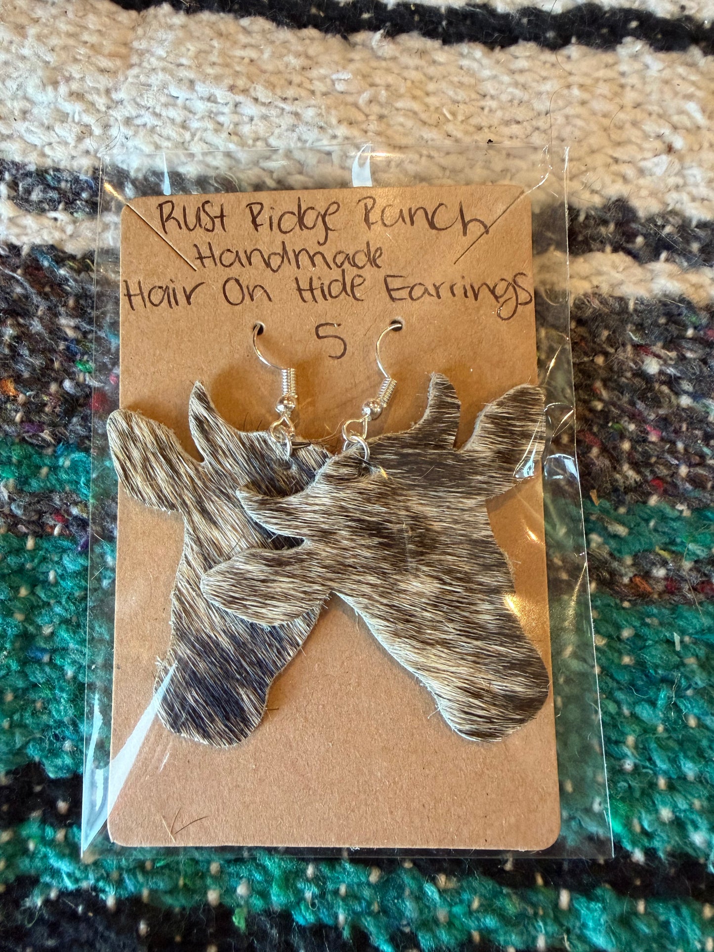 Handmade Hair-On-Hide Earrings