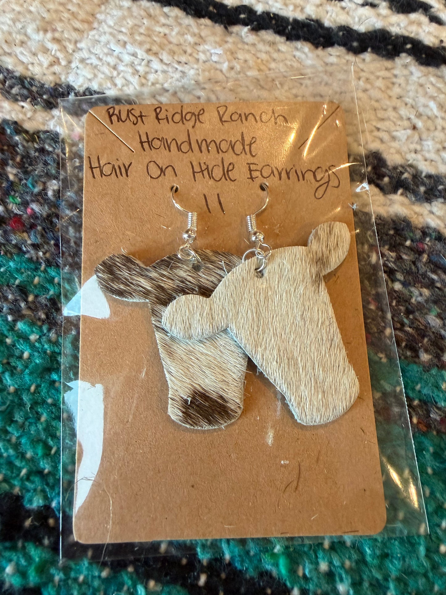 Handmade Hair-On-Hide Earrings