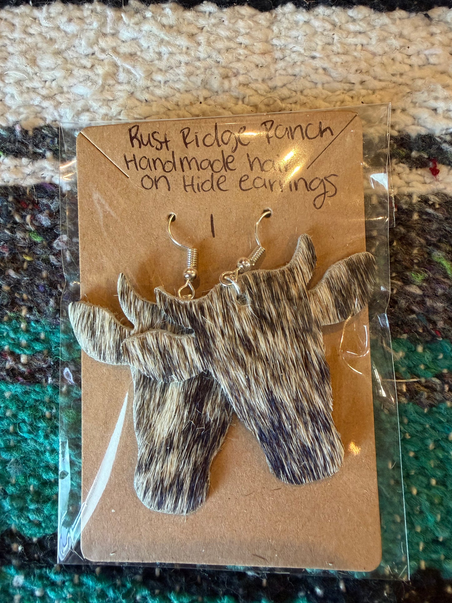 Handmade Hair-On-Hide Earrings