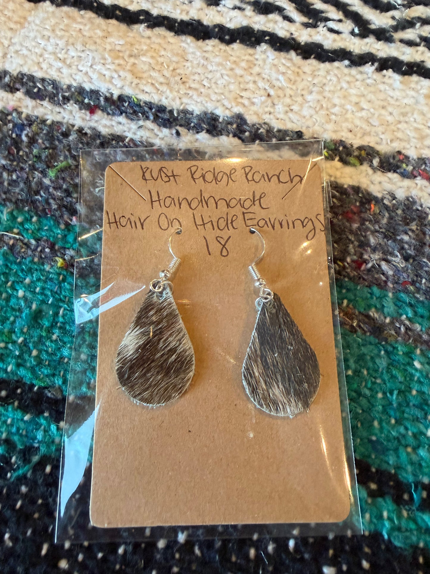 Handmade Hair-On-Hide Earrings